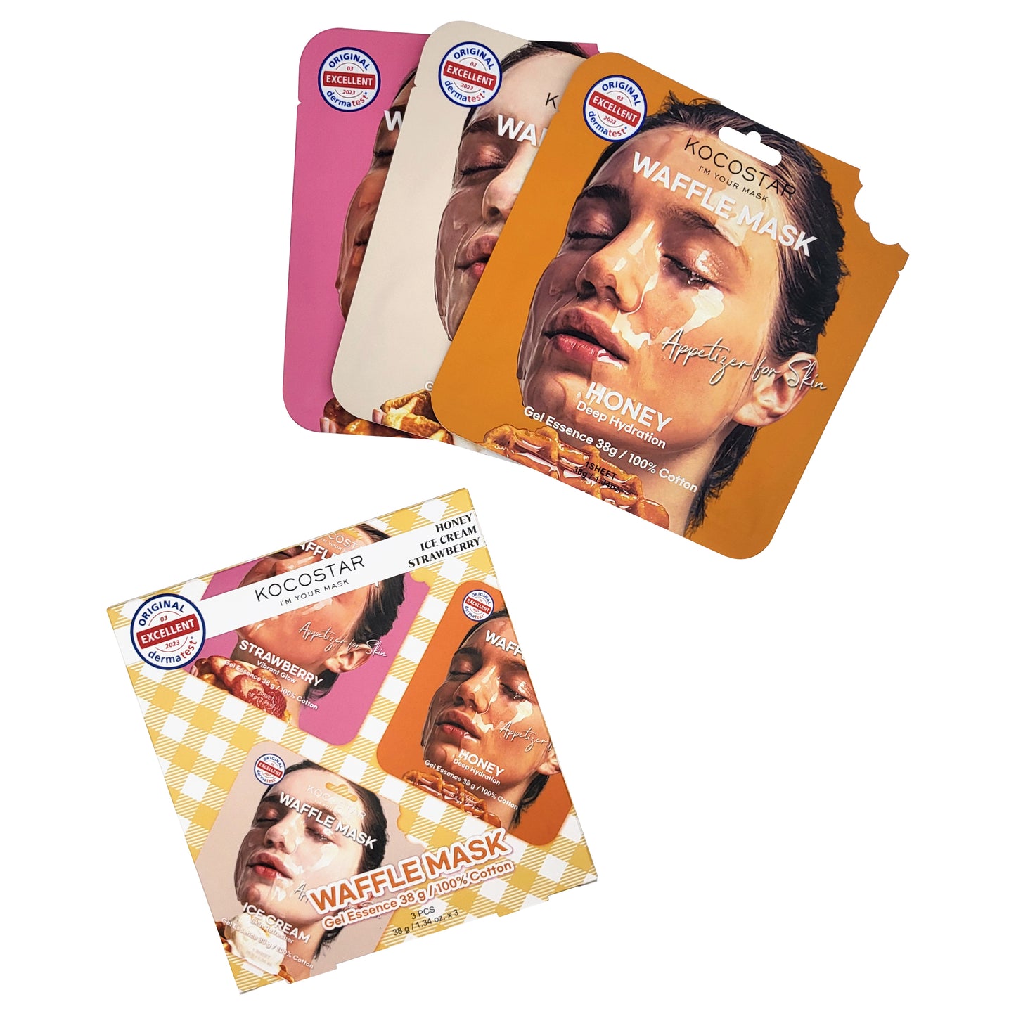 KOCOSTAR Waffle Mask Kit 3pcs